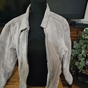 Casablanca Leather And Seude Gray Jacket  Size 40
